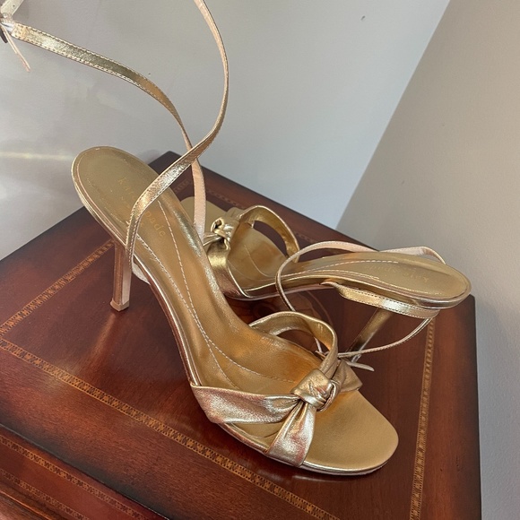 Kate Spade Gold Bow Strappy Sandal - Picture 1 of 15